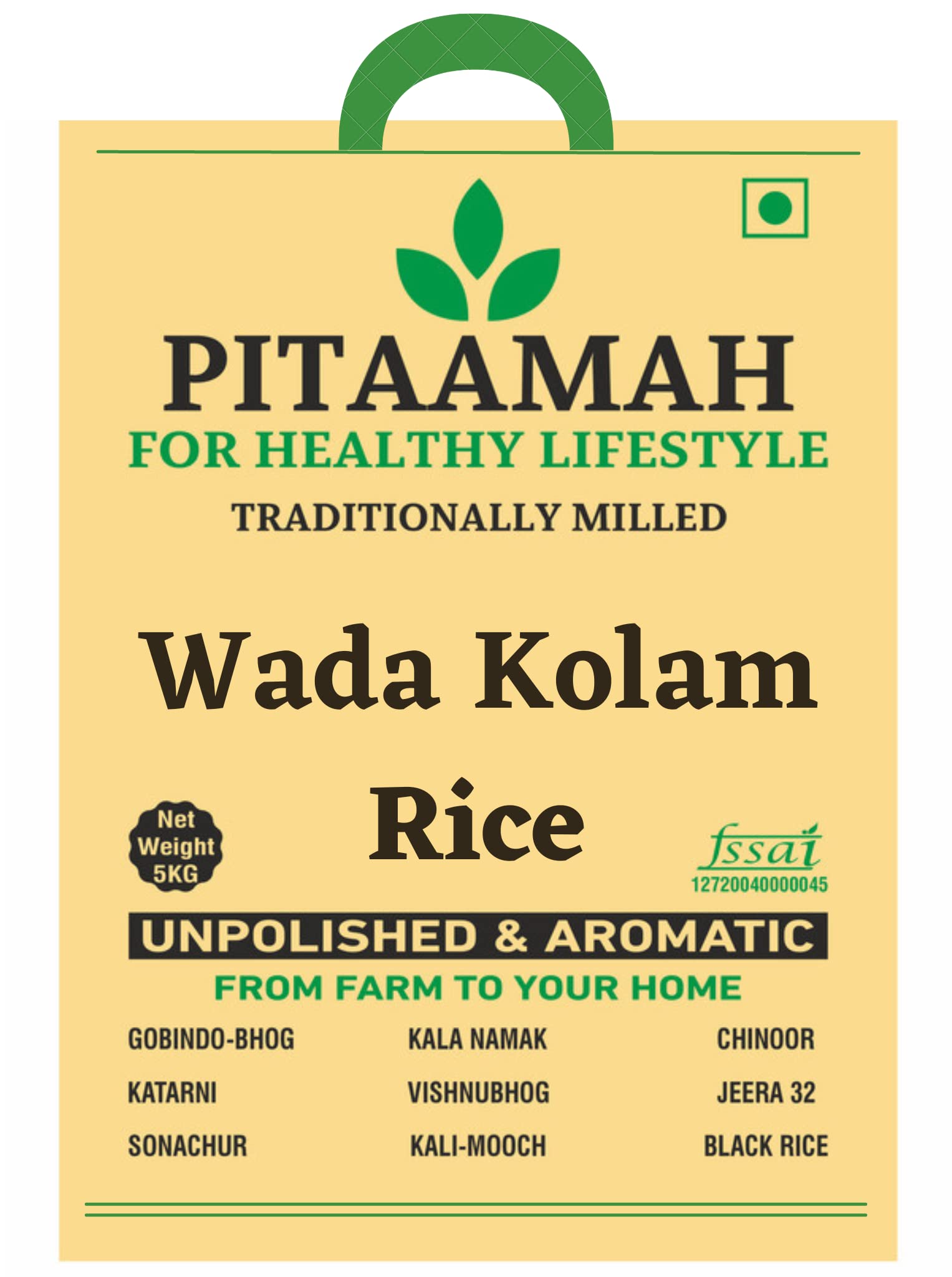 Pitaamah Wada Kolam Rice - 5kg Bag - Unpolished Rice - Aromatic Rice - 2-Year-Old Rice - Directly from Farmers (B0BLHZXHB6) Amazon Price History, Amazon Price Tracker