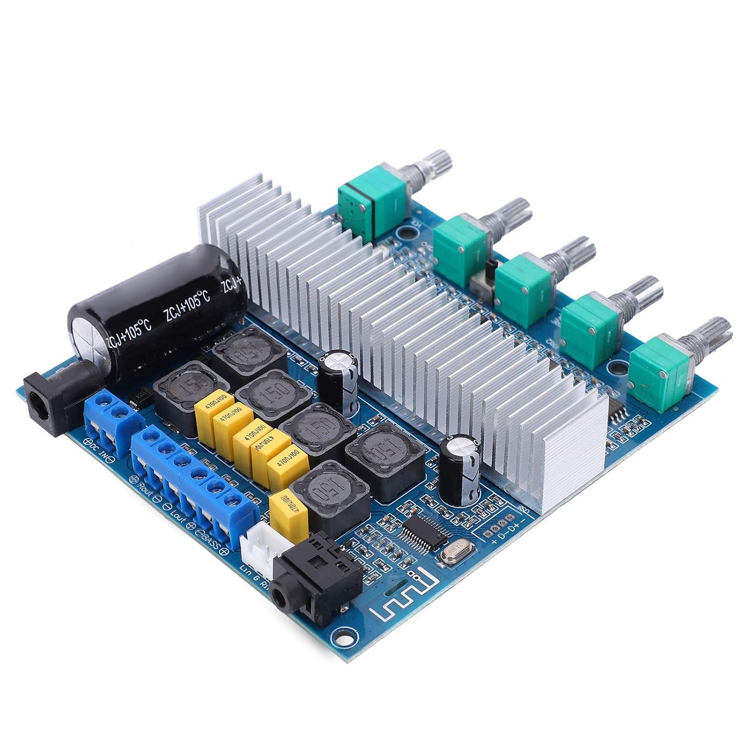 Class D 2.1 Channel Audio Power Amplifier Board 100W Subwoofer