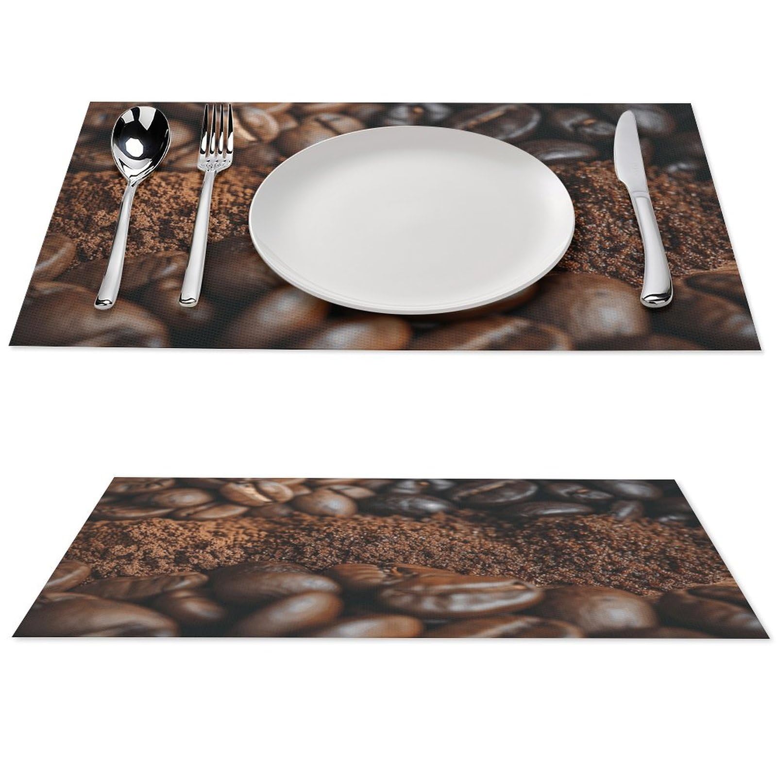 Sets de table intérieur et extérieur marron pour repas sur la terrasse