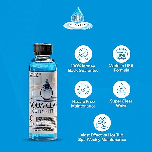 Miniatura 3 de Limpiador de bañera de hidromasaje, clarificador y acondicionador 3 en 1, elimina la necesidad de purgar y drenar con dosis semanal, reduce el uso