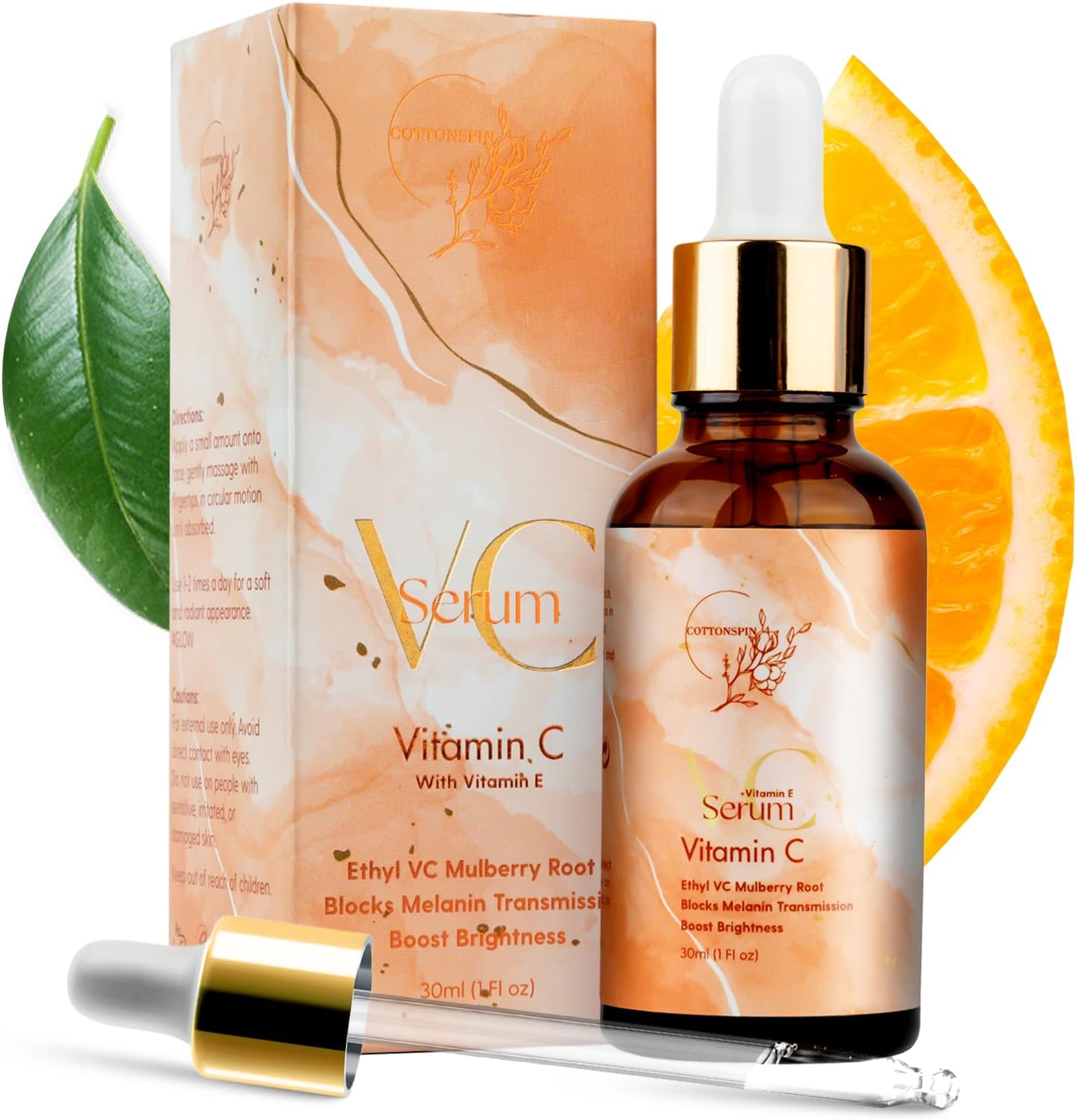 No BS Vitamin C + E Serum For Face and Clear Skin, With