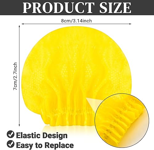 Miniatura 9 de 800 fundas desechables para micrófono, no tejidas, parabrisas de micrófono de mano con banda elástica, cubierta de micrófono envuelta