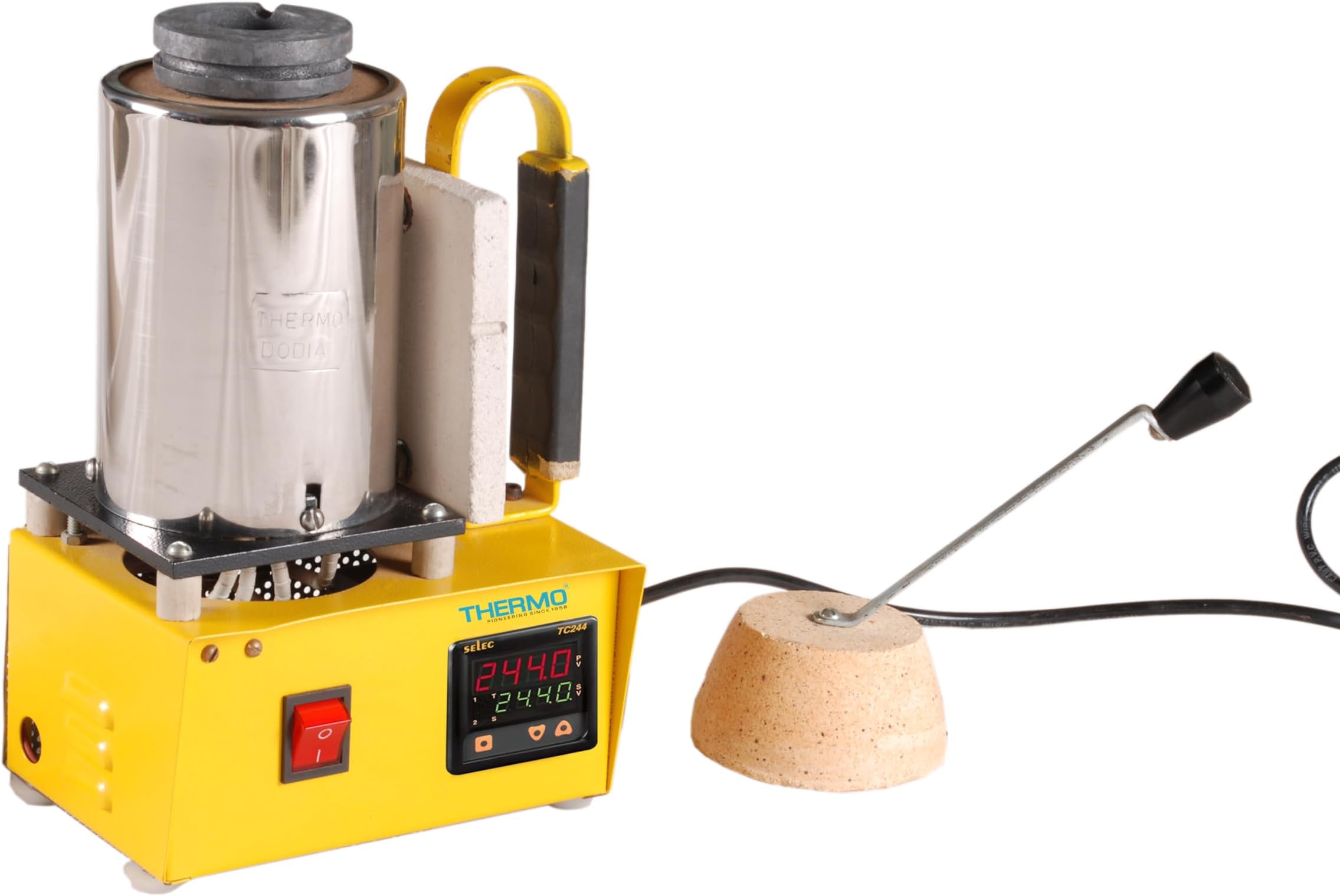 Thermo Handy Microprocessor Based Pid Temperature Controlled Metal Melting Furnace 1kg(Gold) Capacity Max. Temperature 1200 C Can Used To Melt Gold,Silver,Brass,Led,Non-Ferrous & Lab Testing Materials