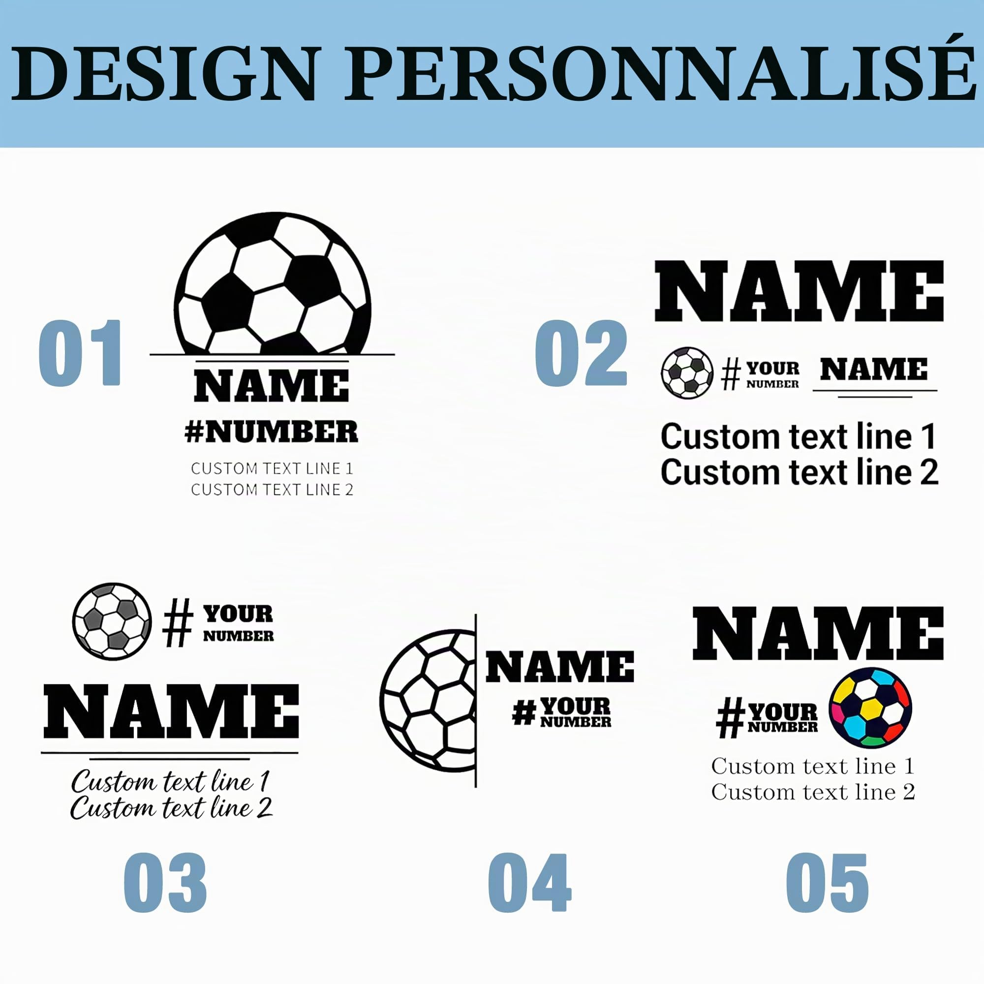 Ballon de Foot Personnalisé, Personnalisable avec Votre Photo, Nom ou Texte, Cadeau Anniversaire Homme & Femme, Cadeau pour Fan de Football, Papa, Remise des Diplômes