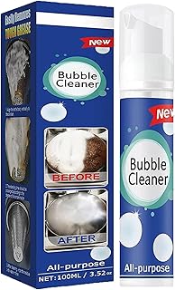 All-Purpose Rinse-Free Cleaning Spray, Rinse-Free all-Purpose stain Remover, Bubble Cleaner Foam, Stubborn Grease & Grime Remover Bubble Spray (1set-100ml)