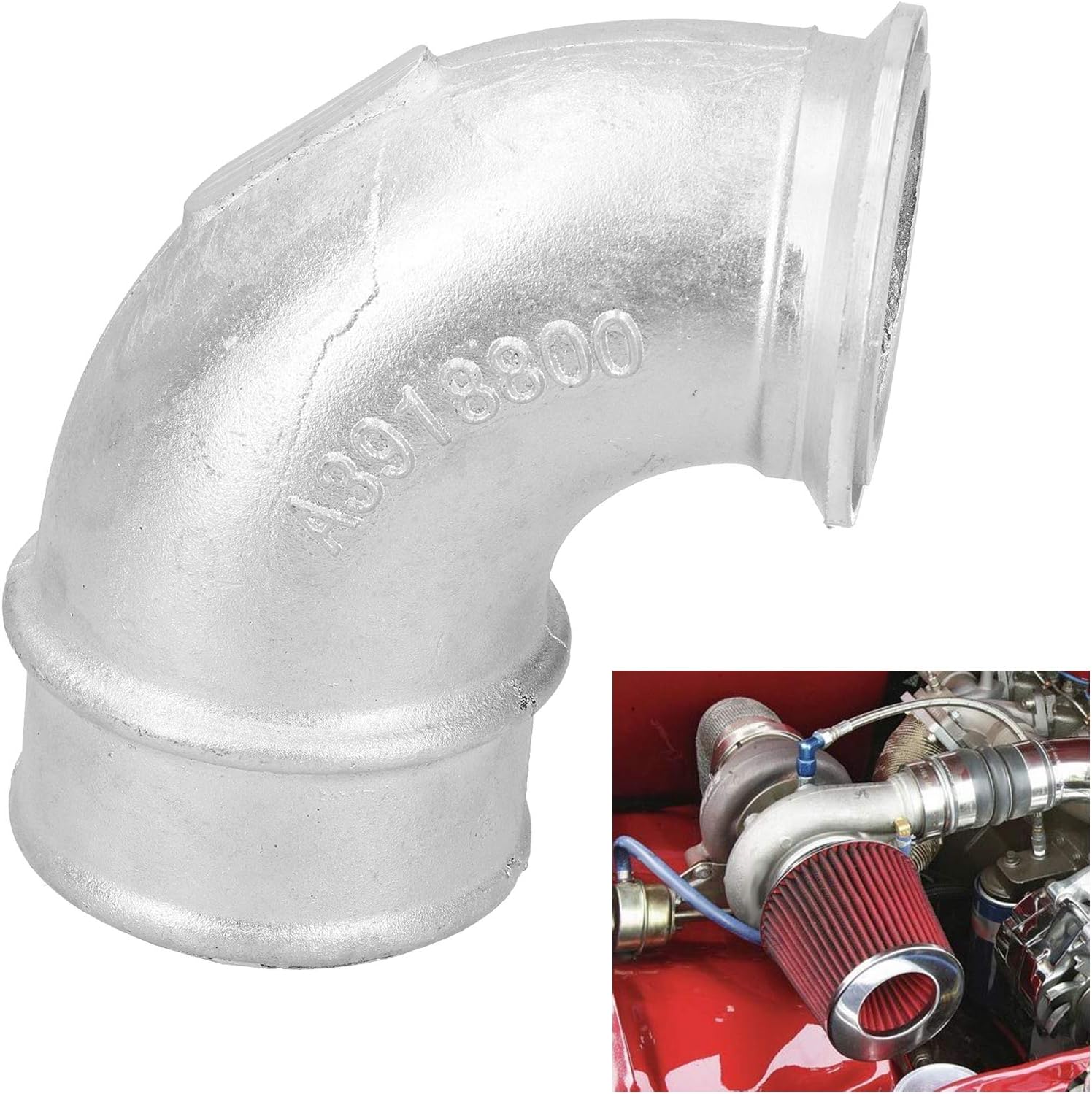 Qiilu Turbo Intake Elbow 90 Degree Turbo Intake Elbow Air Transfer Pipe