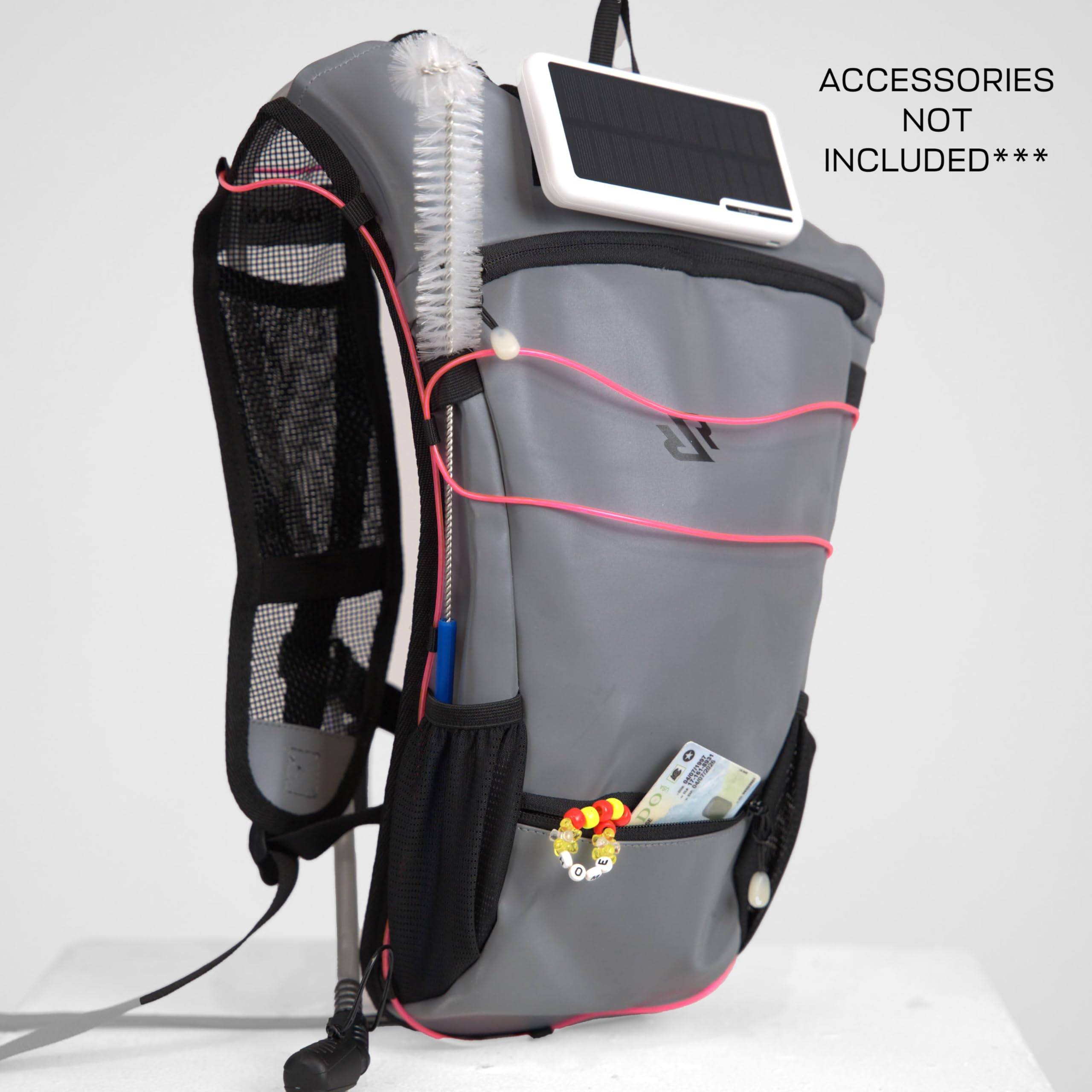 Trinkrucksack Rave, Diebstahlschutz-Brusttaschen, 2-Liter-Blase im Lieferumfang enthalten, leichtes Ripstop-Design