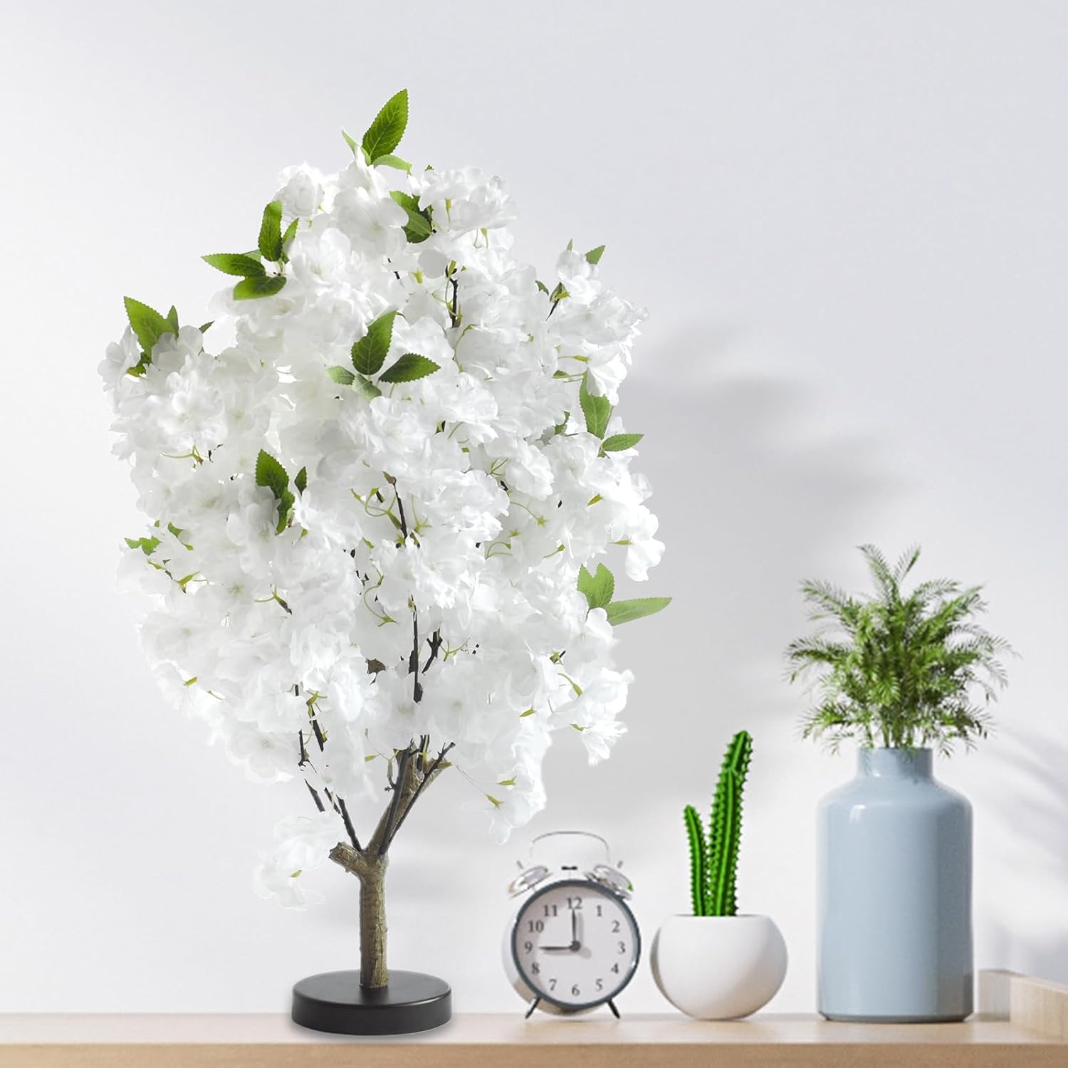 Simulation Cherry Tree White Flowers Restaurant Desktop Decoration Flowers Home Wedding Party Layout Eternal Flower