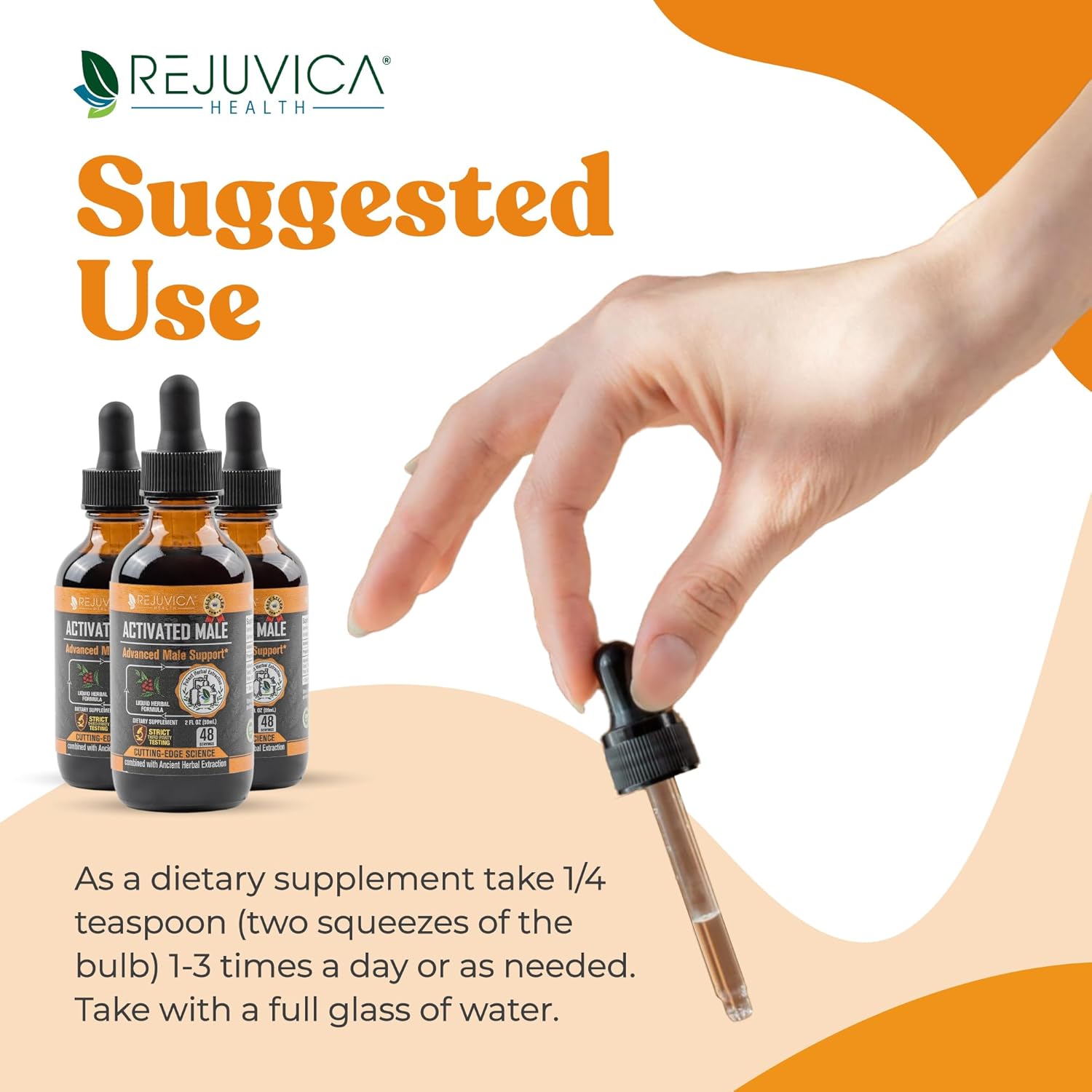 Rejuvica Health Activated Male - Advanced Male Libido Support Tincture - Enhanced Liquid Delivery for Better Absorption - Ashwagandha, Mucuna, Tongkat Ali, Tribulus & More!