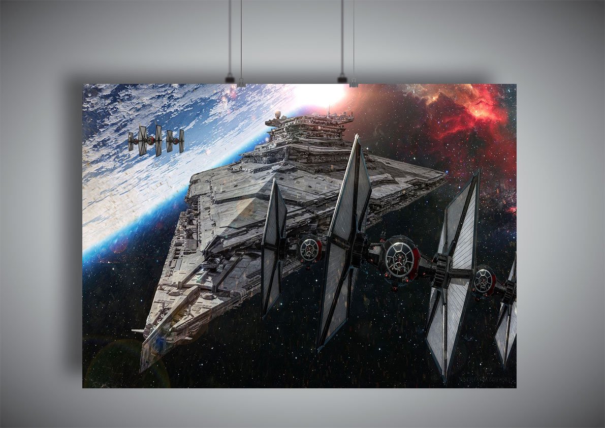 Póster Star Wars Destructor Imperial – Decoración De Pared Épica Para Fans De La Película