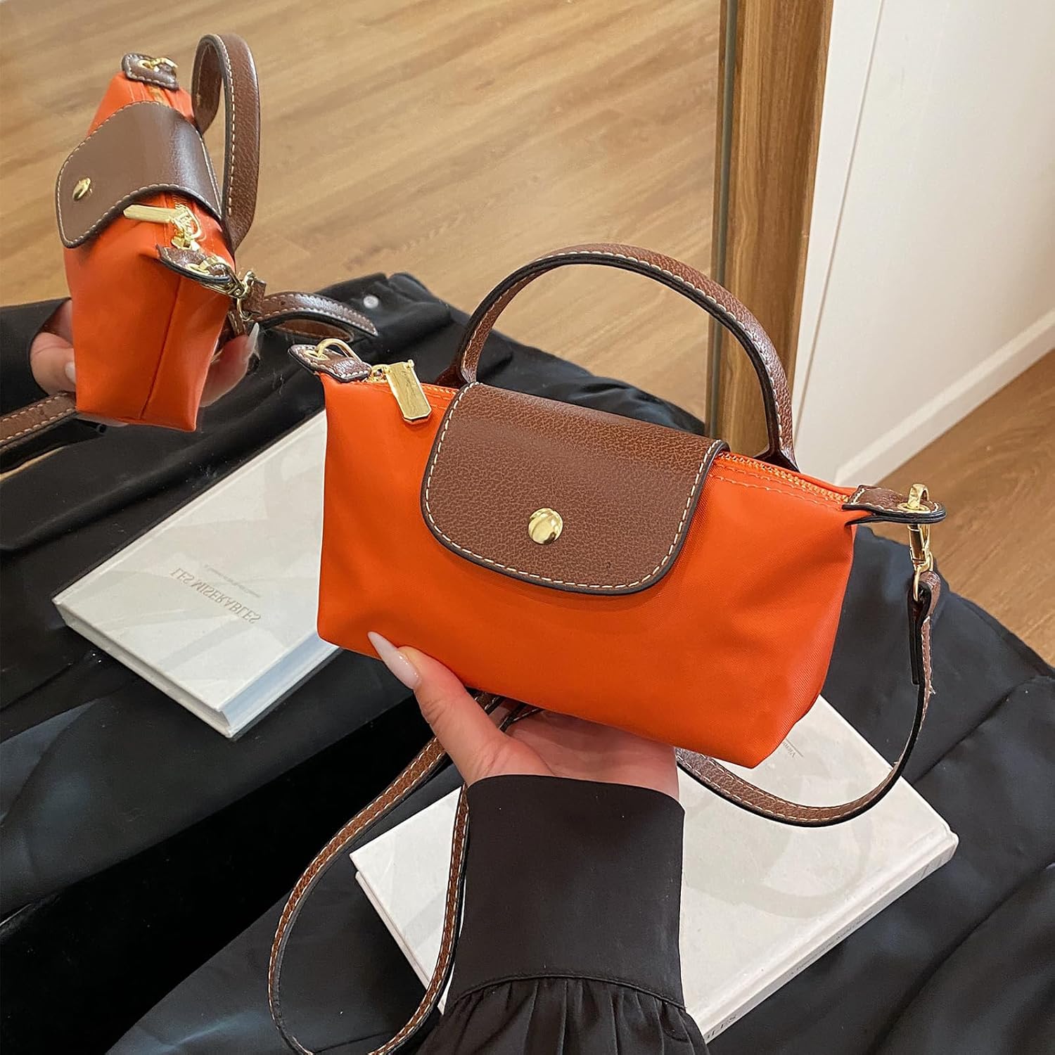 Mini Crossbody Bag for Women - Adjustable Strap Shoulder Purse, Small Spacious Tote with Zipper Pockets for Phone Wallet Keys - Image 8