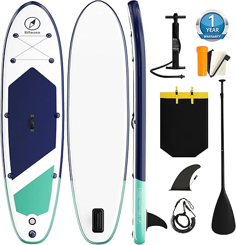 Miniatura 8 de Tabla de remo inflable con paletas de SUP, aletas, adaptador de válvula. Cubierta antideslizante, postura ancha, aleta inferior. SUP ultraligero