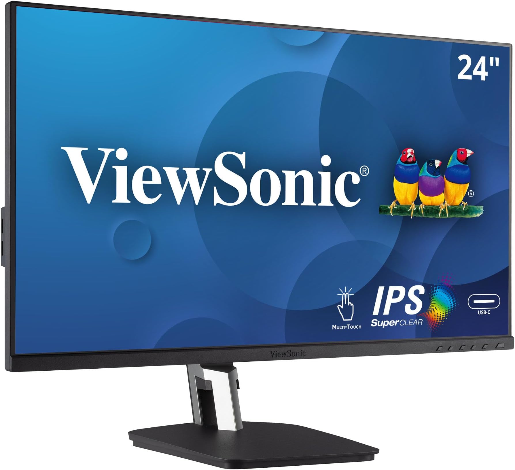 TD2455 24 Inch 1080p IPS 10-Point Multi Touch Screen Monitor with Advanced Dual-Hinge Ergonomics USB C HDMI and DisplayPort Out