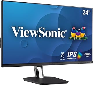 ViewSonic TD2455 24 Inch 1080p IPS 10-Point Multi Touch Screen Monitor with Advanced Dual-Hinge Ergonomics USB C HDMI and DisplayPort Out
