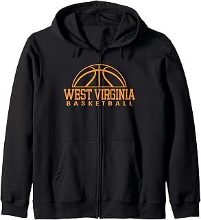West Virginia Basketball Player W.Va Team Mountaineer State Zip Hoodie
