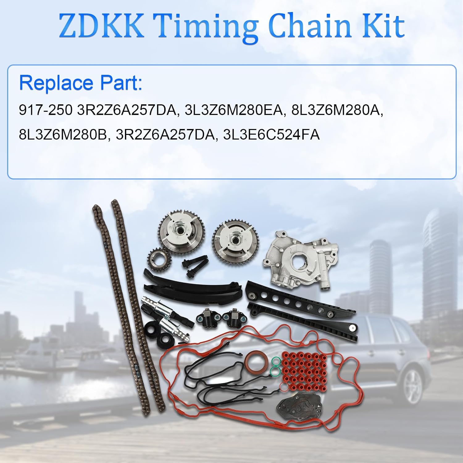 Timing Chain Cam Phaser Solenoid Valve Oil Pump Kit 917-250 3R2Z6A257DA Fits for 2005-2008 EXPEDITION 5.4L for 2006-2008 F150 F250 F350 Auto part