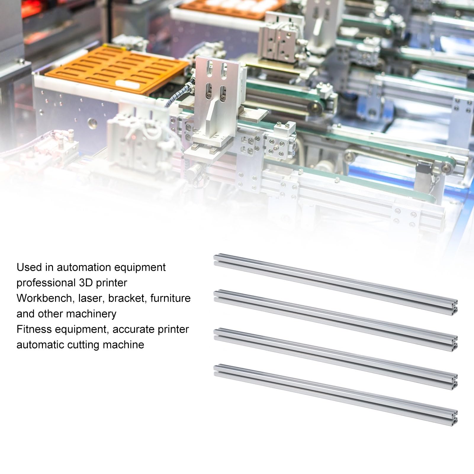 Fabater Profilo di Estrusione di Alluminio 4040 con Scanalatura a T da 4 Pezzi, Guida Lineare Anodizzata Standard Europeo per Stampante 3D CNC Fai da Te, Struttura Liscia e Resistente da 39,4