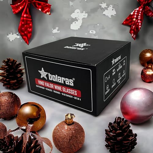 Miniatura 5 de Bolaras Vino Valor - Juego de 4 copas de vino, irrompibles, sin tallo, 16 onzas, plástico Tritan, sin BPA, reutilizables, aptas para lavavajillas