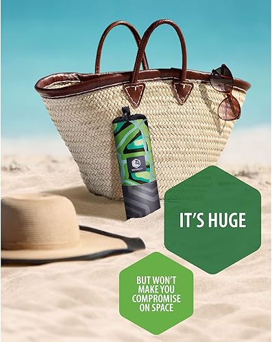 Vista 20 de VENTURE 4TH Toalla de playa de microfibra: secado rápido, compacta, sin arena, absorbente, a prueba de arena y ligera, perfecta para camping, playa