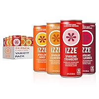 Vista 20 de IZZE - Mezcla de bebida de jugo con agua con gas, granada, sin azúcar añadido, 8.4 onzas líquidas, 24 latas