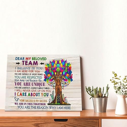 Miniatura 3 de Arte de pared inspirador para la oficina, impresiones en lienzo, citas motivacionales, póster artístico en esta oficina, We Are A Team, decoración