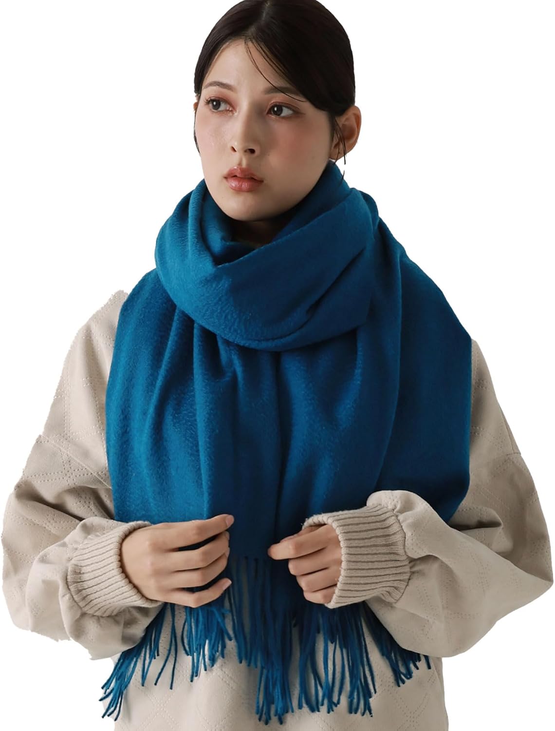 新品タグ付 ファリエロサルティ カシミヤ シルク ラメストール 大判