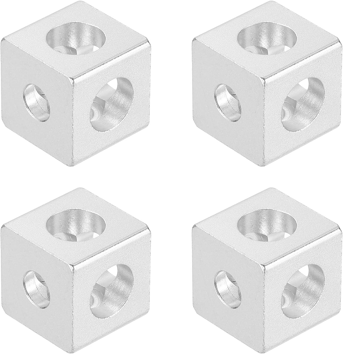 MECCANIXITY Black Aluminum Extrusion Profile Connector, 2020 Series T Slot Cube Corner Brackets Extruded Hardware for Aluminum Extrusion Rail Accessories,4Pcs