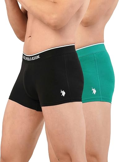 U.S. Polo ASSN. Mens ET004 Anti Microbial Cotton Stretch Essential Underwear Trunk -Pack of 1