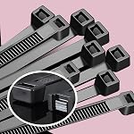 1000pcs Small Zip Ties Black, 4 inch /100mm, Self-Locking Nylon Plastic Cable Ties, Mini Zip Ties for Wires Cord Cable Management