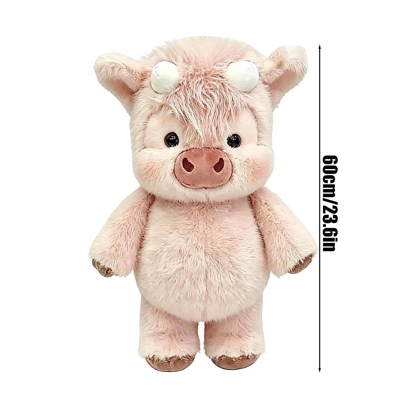 Running Calf Soft Toy | 60cm Wild Boar Plush Toy | Cartoon Cow Plush Collectible Doll Interactive Toys | Cute Running Sheep Cuddly Toys Stuffed Animal Home Decor for Girls, Boys — view 2