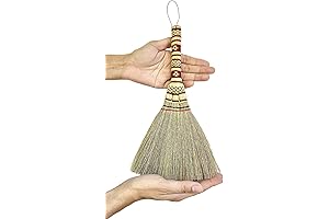 Small Whisk Brooms for Indoor & Outdoor Cleaning - 11" Handmade Corn Wisk Brush