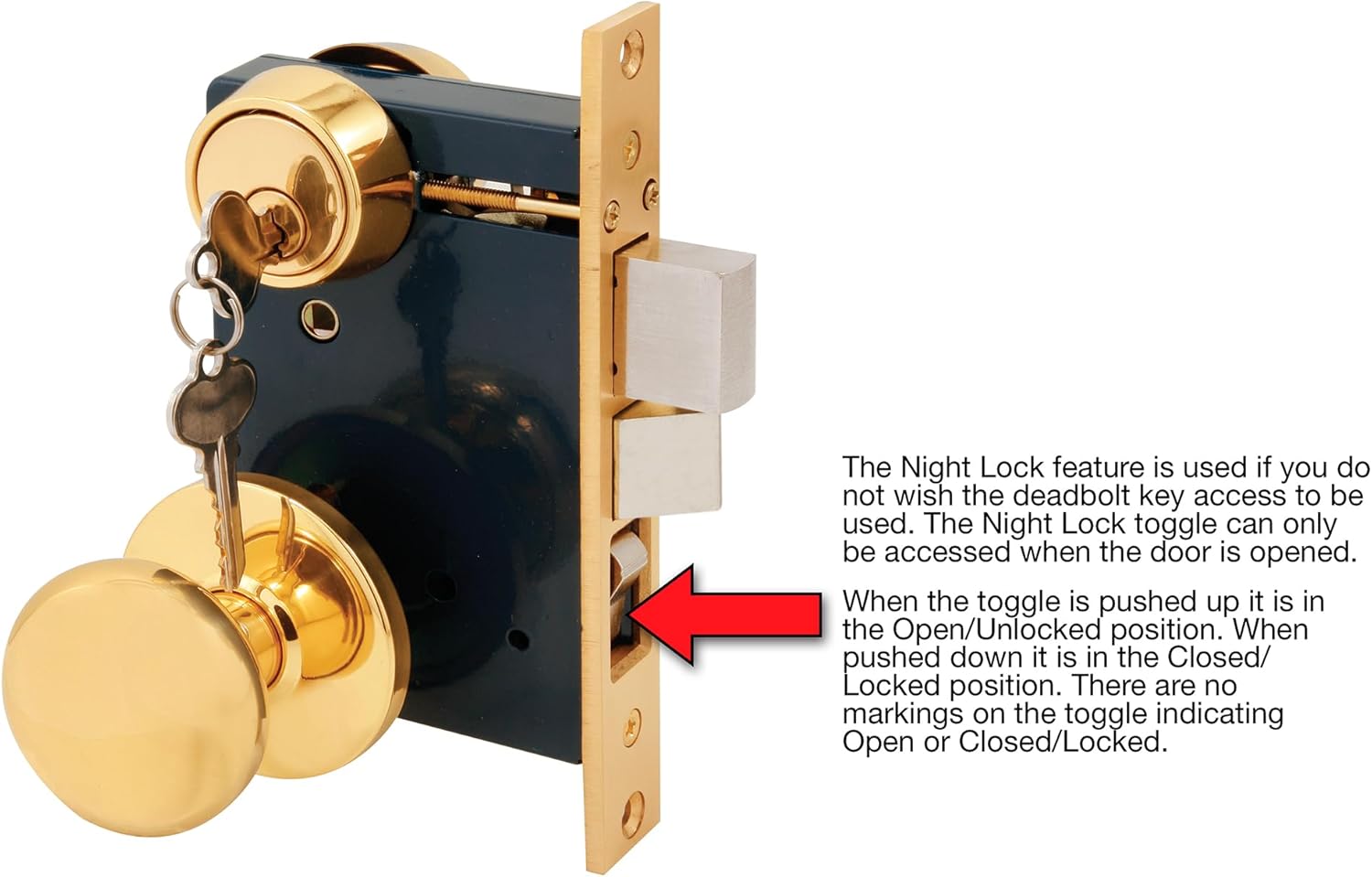 Prime-Line SE 27570 2-1/2 in. Backset, Entrance Mortise Lockset, Wrought Solid Brass, Left Handed (Single Pack)