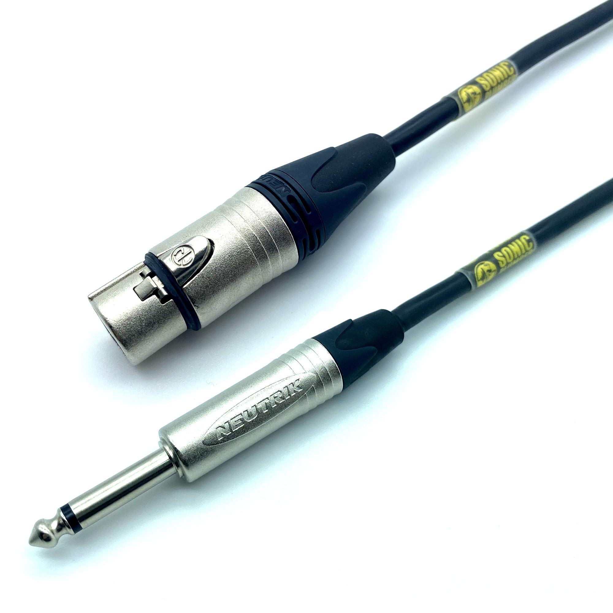 Sonic Plumber Neutrik XLR Female to 6.35mm (1/4 Inch) TS Jack Microphone Cable for Party Speaker/Amplifier/Keyboard (5m / 16.4ft)(Black)-image-22