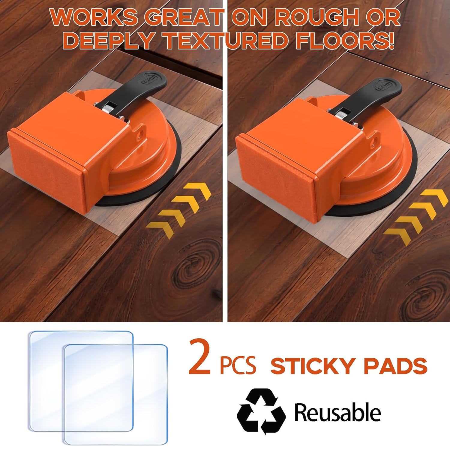 Heavy Duty Floor Gap Fixer Tool, with Noise-reducing Felt Pads and Sticky Pads, 2026 Enhanced Floor Suction Cup Tool Made of Iron & Enhanced Suction Cup for Fixer Laminate/Vinyl Flooring Tools