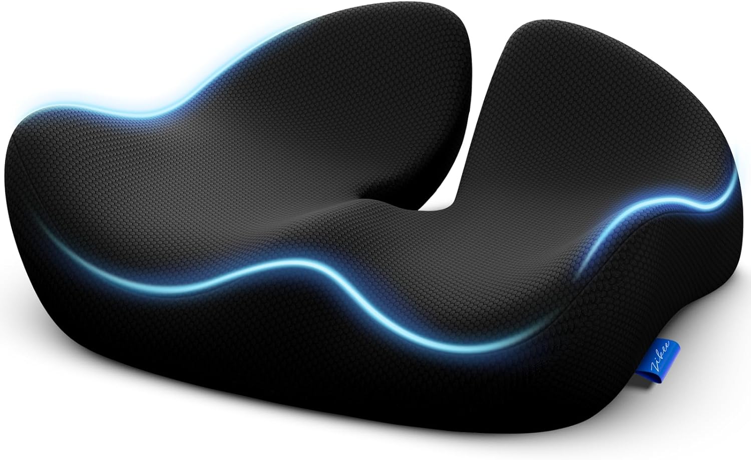 ZIKEE Pioneering Seat Cushion for Pressure Relief, Ergonomic Office Chair Cushion for Sciatica, Back, Hemorrhoids &amp; Tailbone Pain Relief, High-Density Memory Foam Car Seat Cushion with Anti-Slip Base