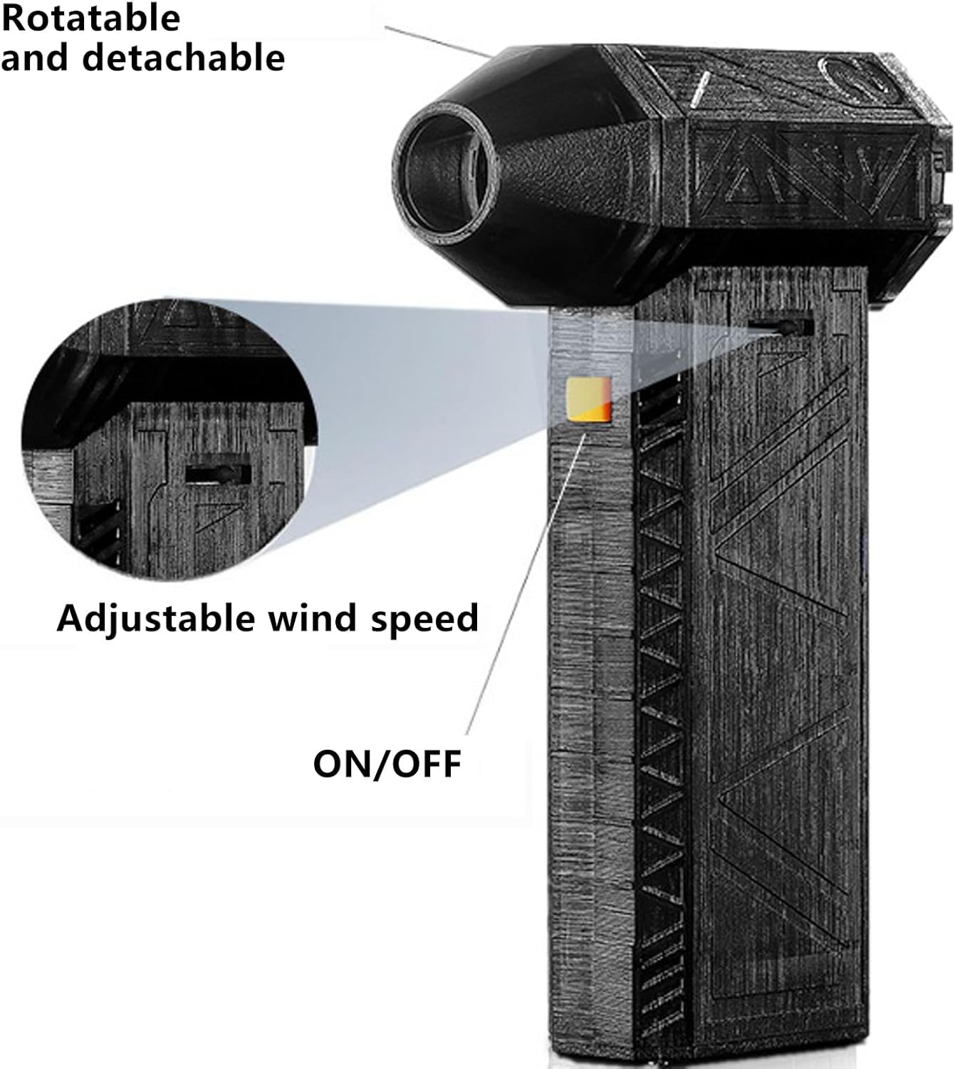 Handheld Air Blower 130000RPM Brushless Technology 6000mAh Battery Powered Dusting Tool for Construction Site High Speeded Blower