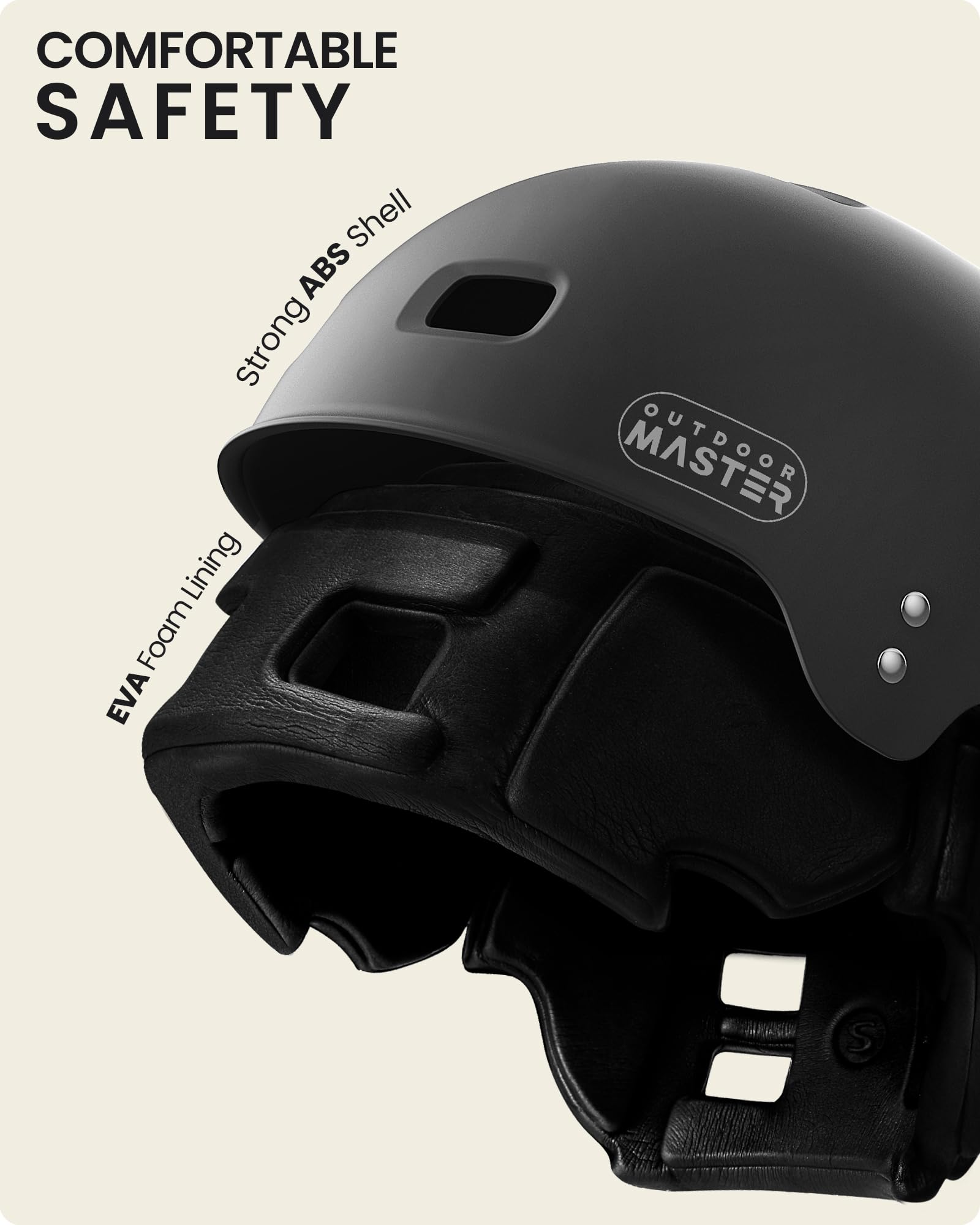 OutdoorMaster Casco de kayak wakeboard agua blanca con almohadillas para los oídos 12 rejillas de ventilación ajuste