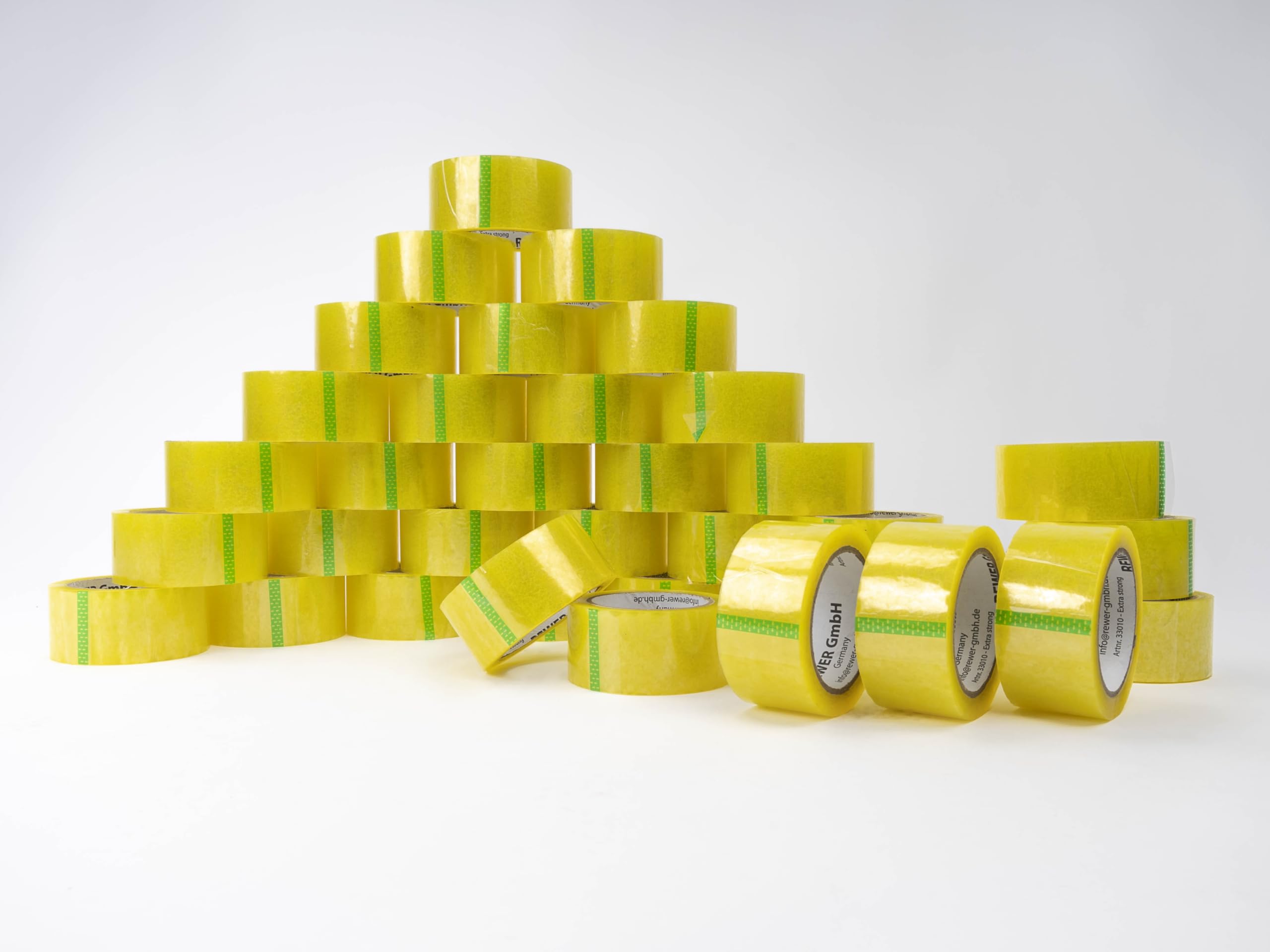 TwoTracks Klebeband, Paketklebeband, Verpackungsklebeband, Extra Strong, 50mm x 66m (144)