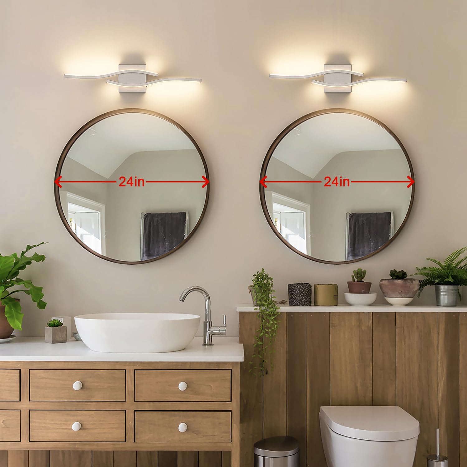 Joossnwell Brushed Nickel Bathroom Vanity Lights Fixtures Over