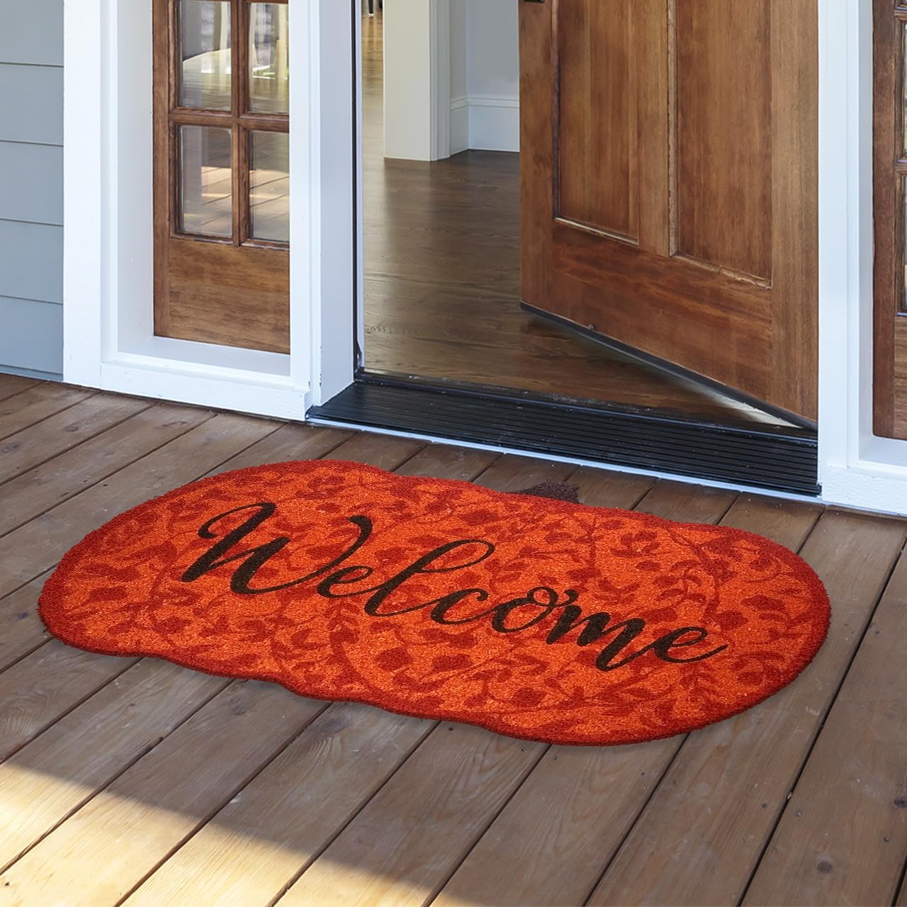 Briarwood Lane Welcome Pumpkin Medium Coir Doormat 24 x 36