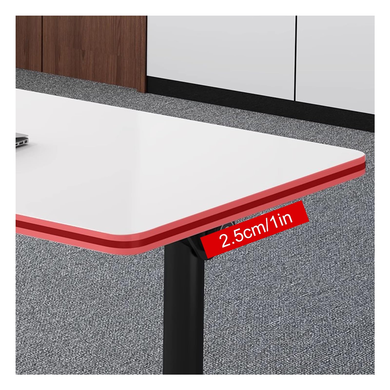 Table de conférence Pliante et Mobile, Bureau Multifonctionnel Assis-Debout pour Bureau, Salle de Formation, Salle de Classe, réception - Portable, Marron, 120 x 50 x 75 cm