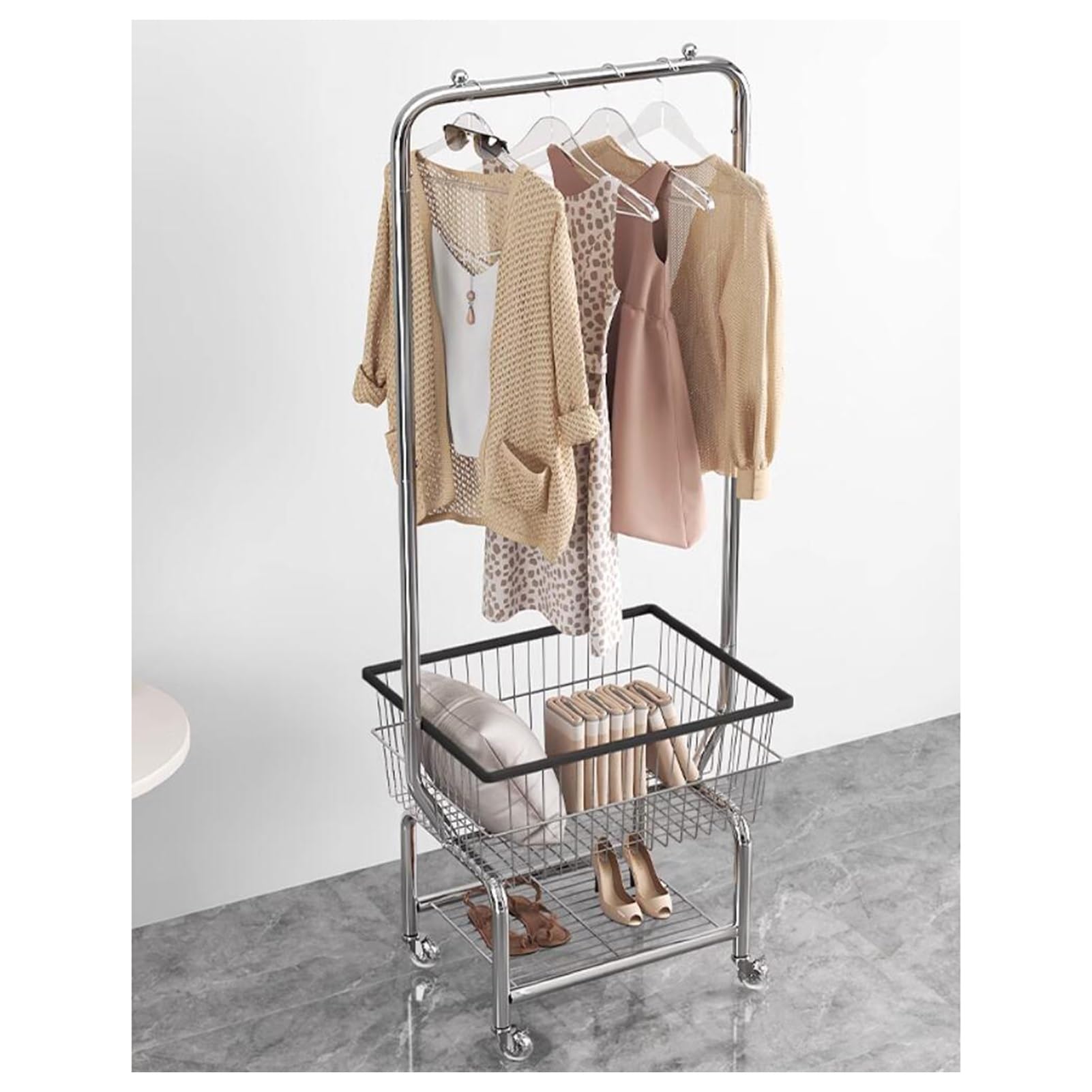 Portant à vêtements porte-vêtements réglable mobile pour magasin