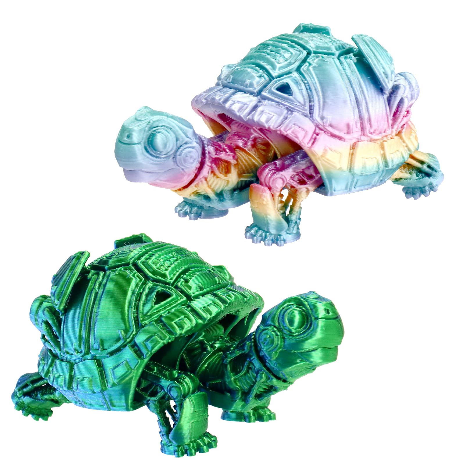Amazon.com: DEFORAGE 2Pcs 3D Printed Ocean Turtle, Gradient Color 
