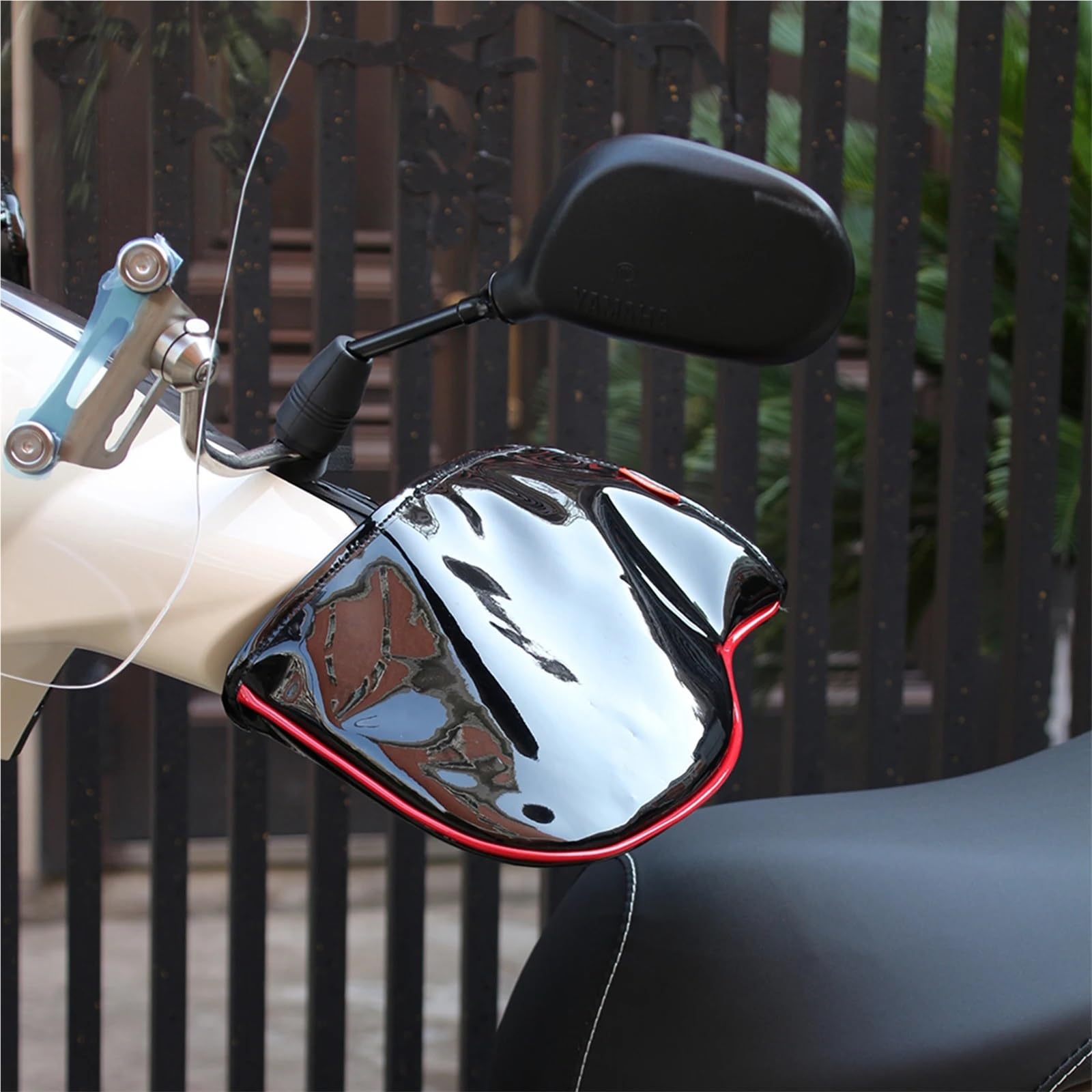 Rękawiczki na kierownicę, Rękawiczki na kierownicę Zimowe motocyklowe wiatroodporne cieplejsze rękawiczki do skuterów dla mężczyzn i kobiet(Balck2)