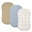 PHF 3 Pack Soft Bassinet Sheets, Pet Dogs Breathable Comfy Cradle Sheets for Baby Boys Girls Neutral, No Slip Universal Fit for Most Cradle and Bassinet Mattress, Pet Dogs