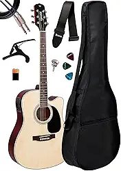 Violão Giannini Folk Gdc-1 Ceq Ns + Capa E Acessórios