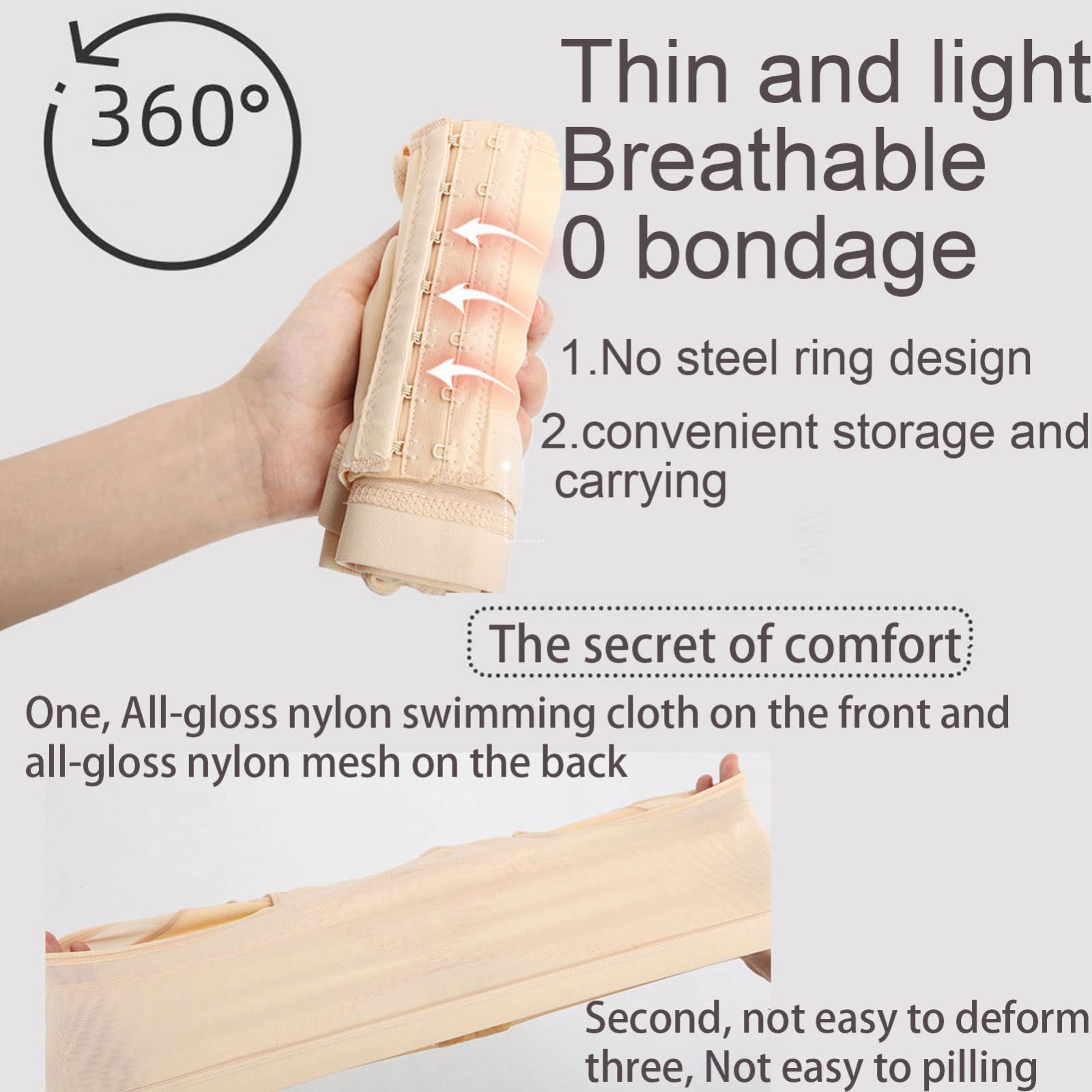 Biustonosz damski podtrzymujący klatkę piersiową Up Shapewear urządzenie do modelowania sylwetki dla garbusa, stabilizator pleców, beżowy-4XL