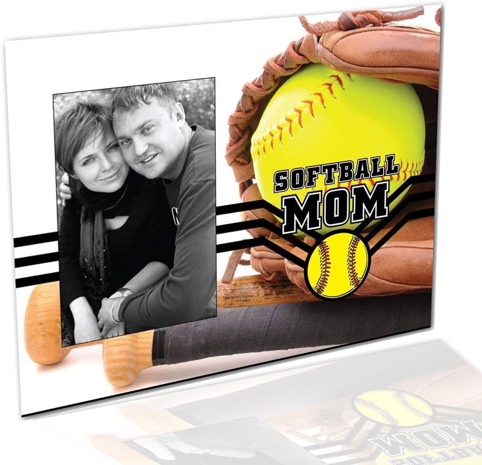 VictoryStore Gift Frame - Softball Mom Picture Frame - Holds 4 inches X 6 inches Photo