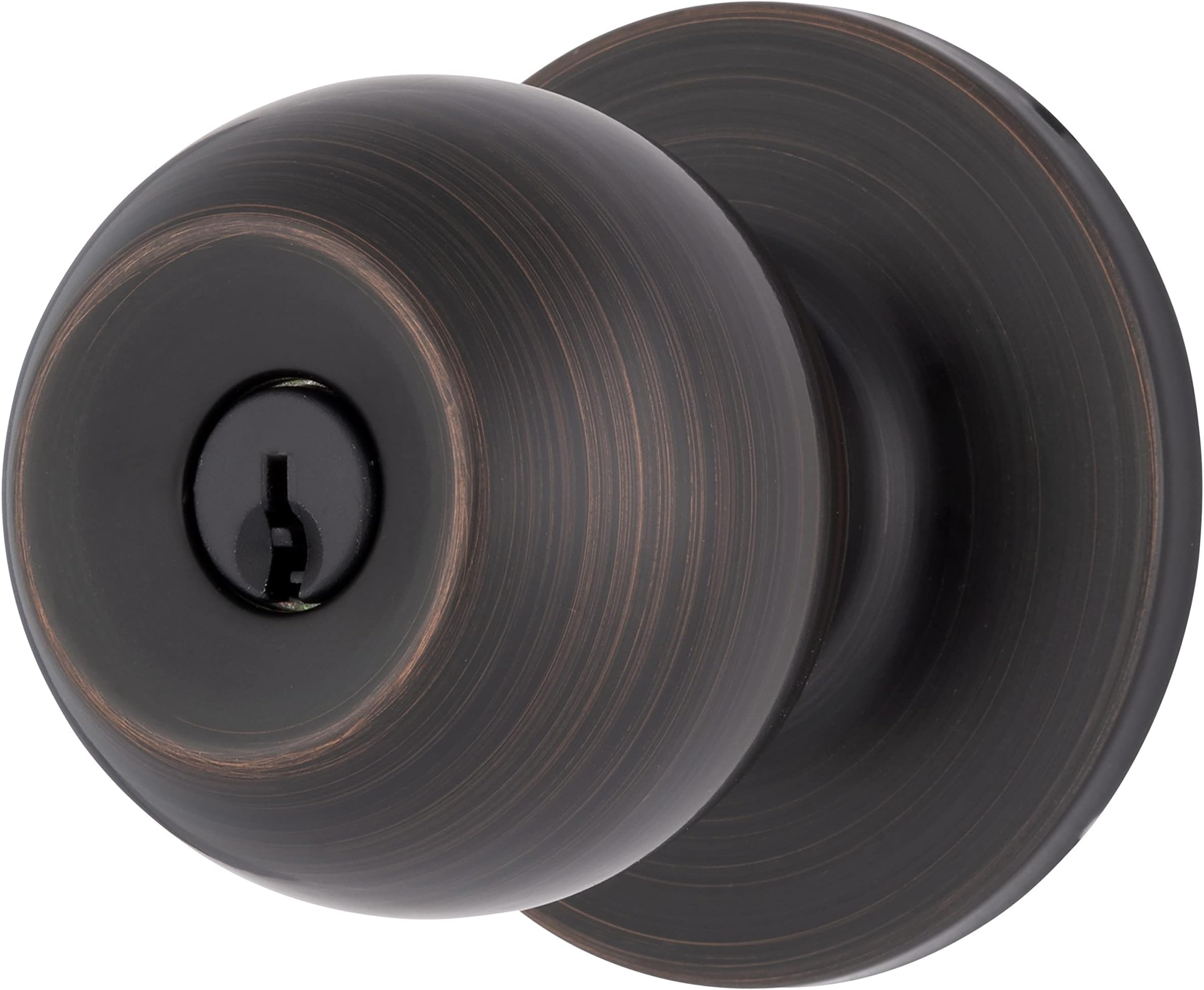 Brinks Satin Nickel Transitional Keyed Entry Door Knob -9