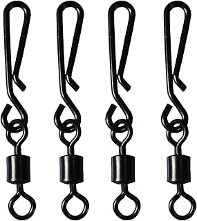 50pcs Rolling Swivel with Hanging snap Fishing Tackle fishhooks Connector (50pcs 6#)